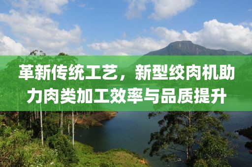 革新传统工艺，新型绞肉机助力肉类加工效率与品质提升