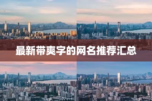 最新带爽字的网名推荐汇总