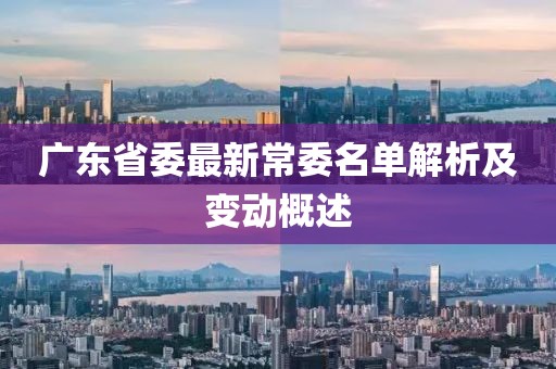 广东省委最新常委名单解析及变动概述