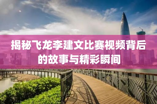 揭秘飞龙李建文比赛视频背后的故事与精彩瞬间
