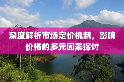 深度解析市场定价机制，影响价格的多元因素探讨