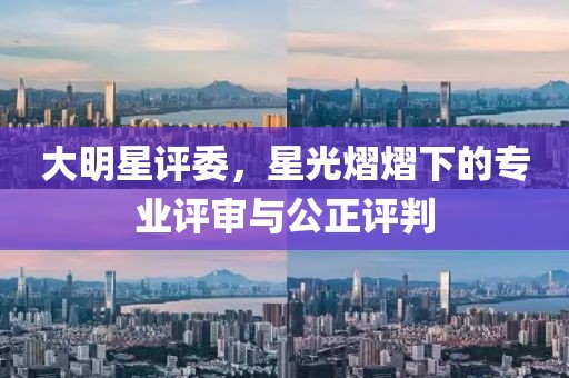 大明星评委，星光熠熠下的专业评审与公正评判
