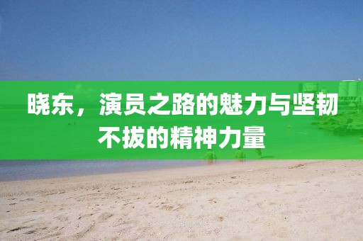 晓东，演员之路的魅力与坚韧不拔的精神力量