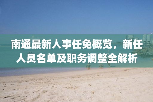 南通最新人事任免概览，新任人员名单及职务调整全解析