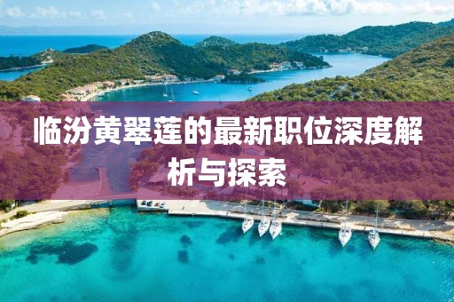 临汾黄翠莲的最新职位深度解析与探索